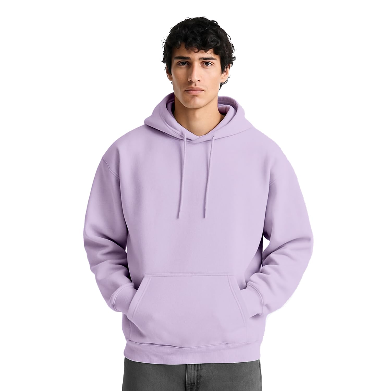 BELLENIO Oversized Hoodies for Man Stylish | 280 GSM Rich Cotton Fleece Solid Oversized Fit Hooded Full Sleeve Oversized Sweatshirt for Men | Stylish Casual Wear Winter Hoodies for Men