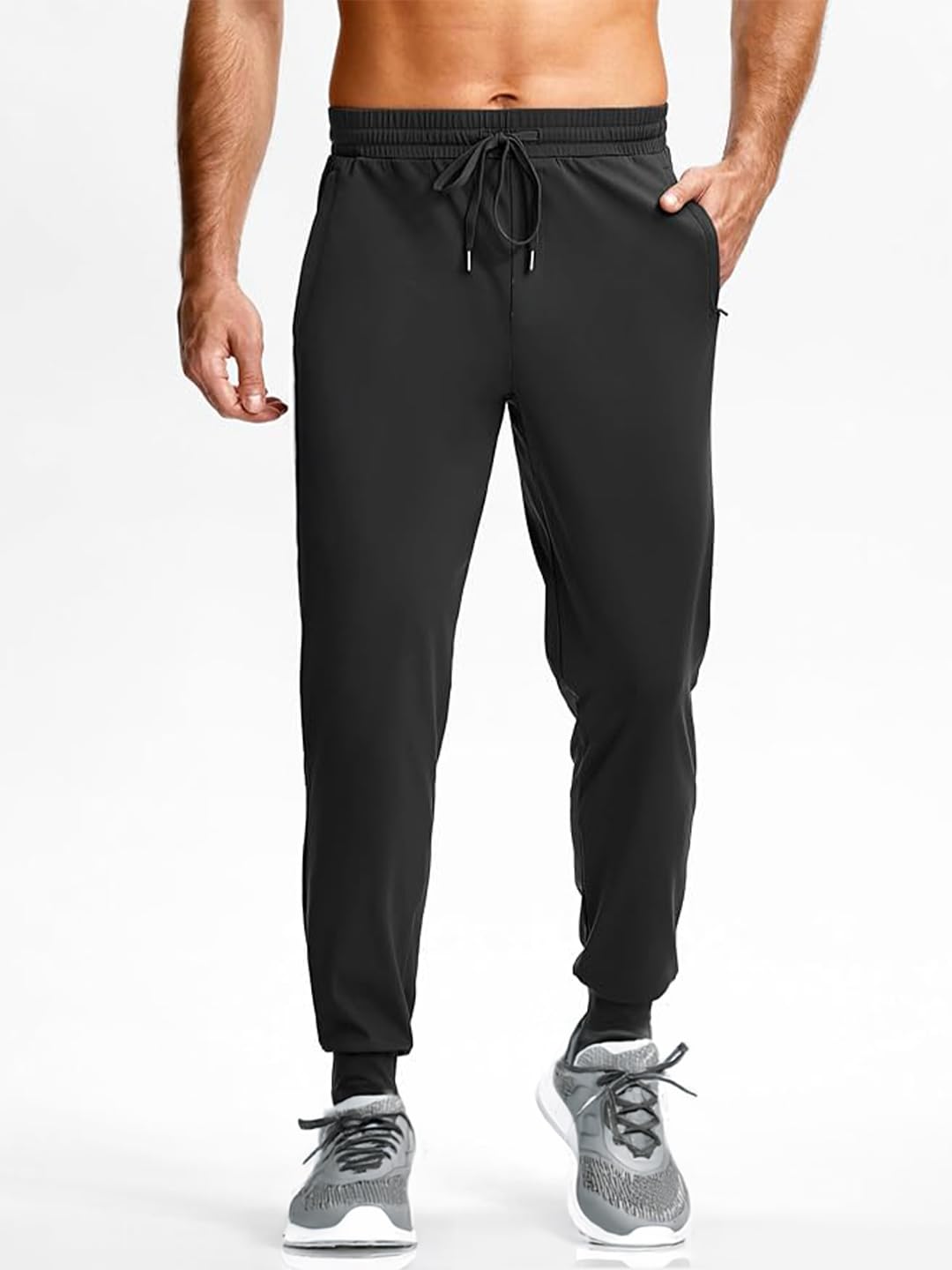 NOBERO Men's Regular Fit Mid Rise Joggers