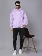 Unisex Cotton Fleece Hoodie, Lavender, 350 GSM Double Layer Hood