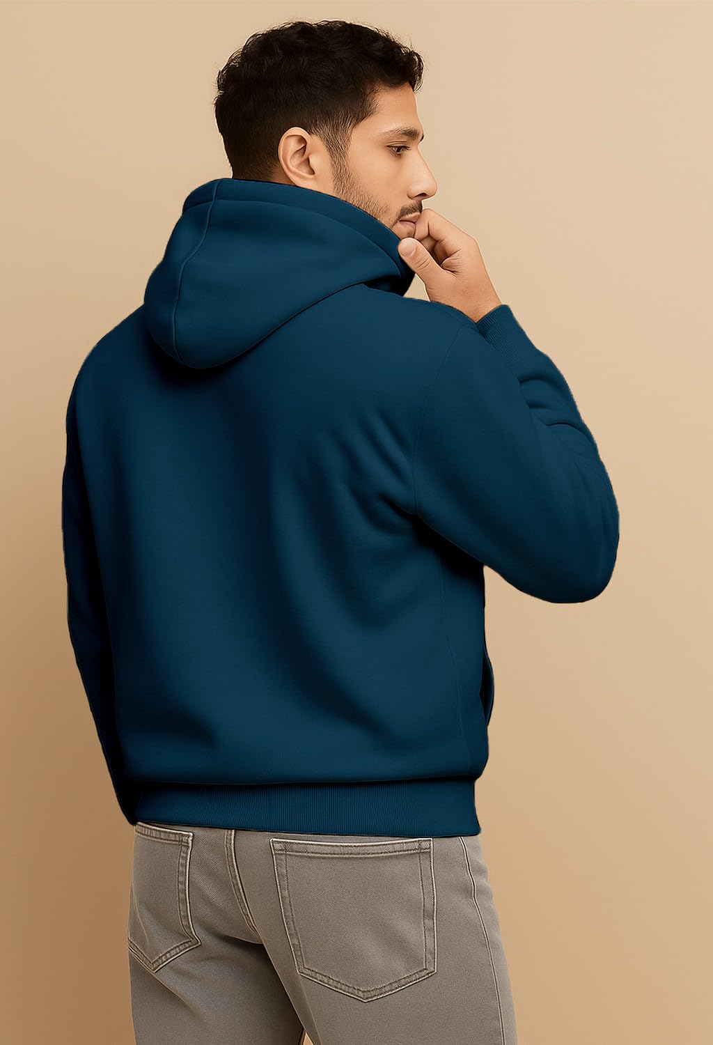 BELLENIO Oversized Hoodies for Man Stylish | 280 GSM Rich Cotton Fleece Solid Oversized Fit Hooded Full Sleeve Oversized Sweatshirt for Men | Stylish Casual Wear Winter Hoodies for Men