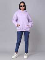 Unisex Cotton Fleece Hoodie, Lavender, 350 GSM Double Layer Hood