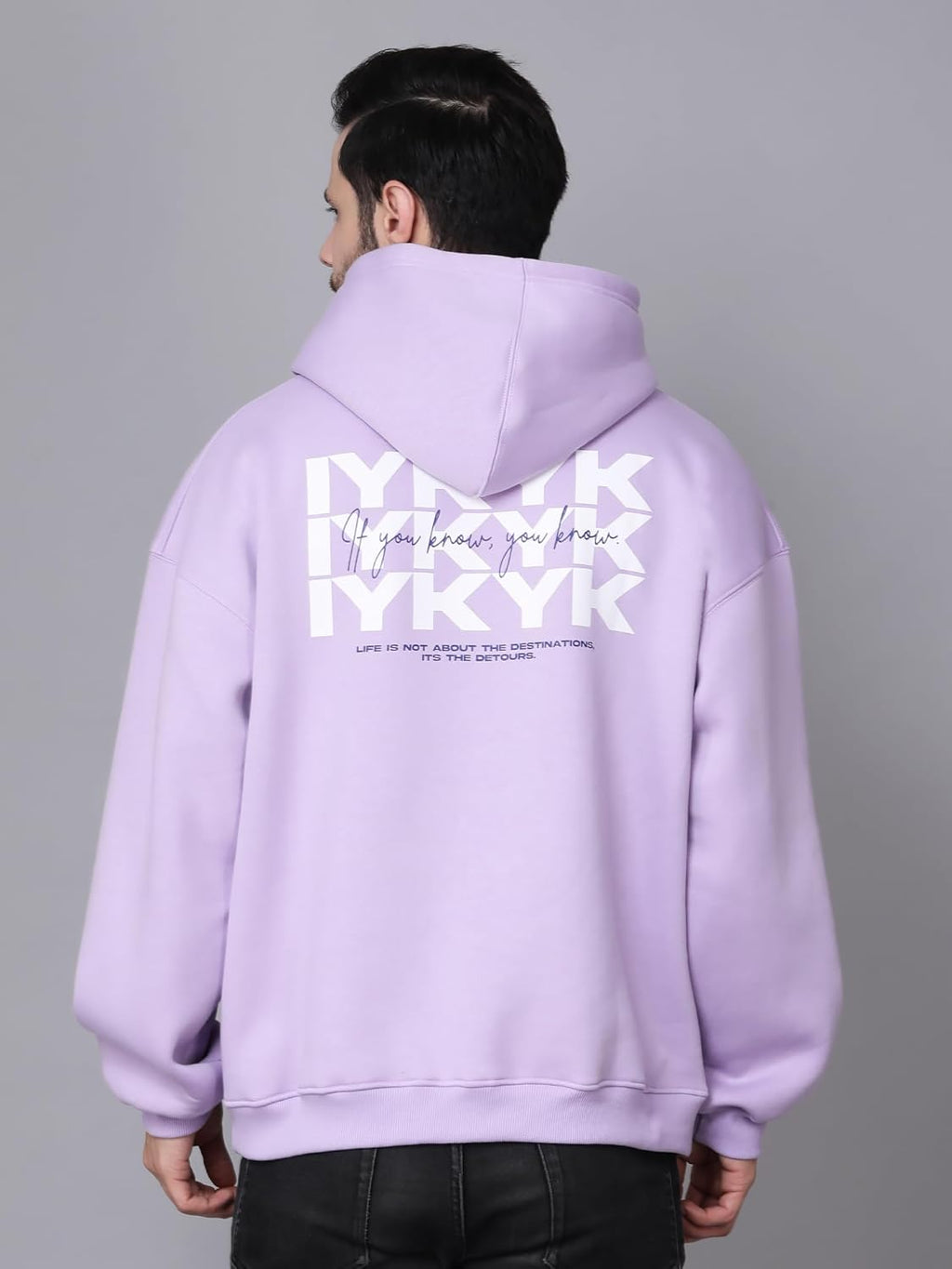 Unisex Cotton Fleece Hoodie, Lavender, 350 GSM Double Layer Hood