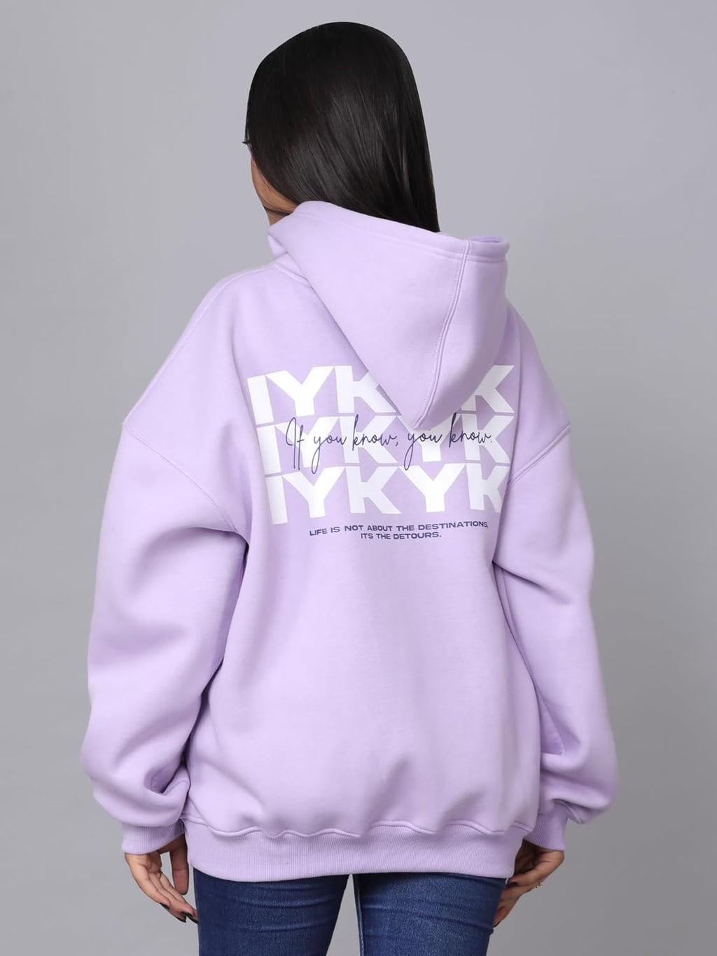 Unisex Cotton Fleece Hoodie, Lavender, 350 GSM Double Layer Hood