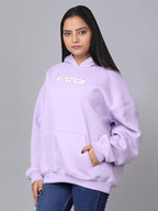 Unisex Cotton Fleece Hoodie, Lavender, 350 GSM Double Layer Hood