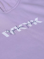 Unisex Cotton Fleece Hoodie, Lavender, 350 GSM Double Layer Hood