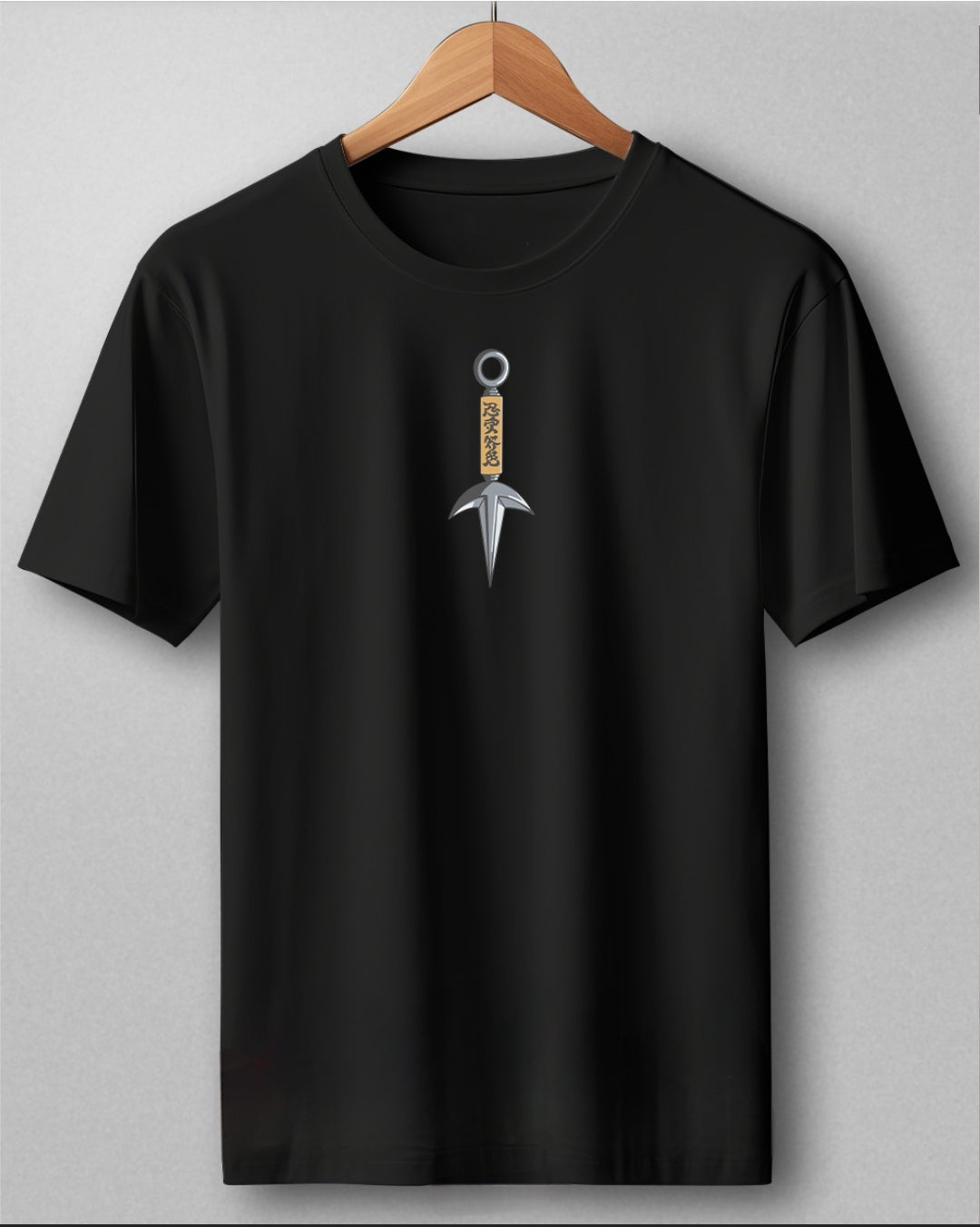 Kunai Red Fire Black Regular T Shirt