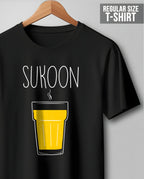 Sukoon Ki Chai Black Regular T Shirt