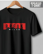 Break Rules Black Regular T Shirt
