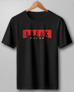 Break Rules Black Regular T Shirt