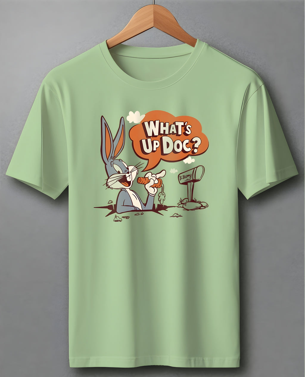 Whats Up Doc Bugs Bunny Pista Green Oversized T Shirt