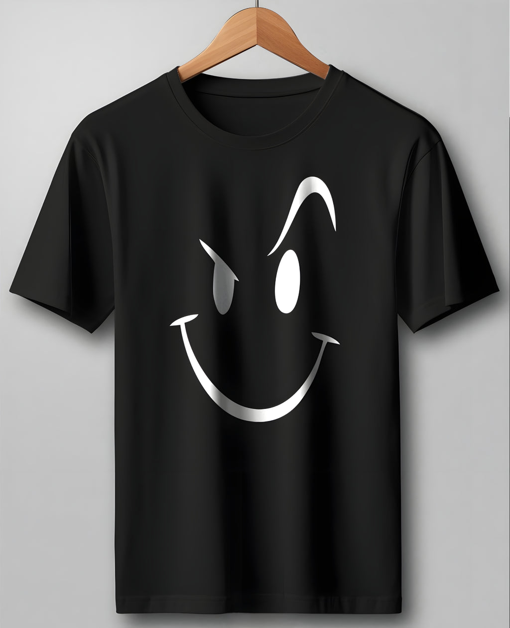 Cunning Smile Black Regular T Shirt