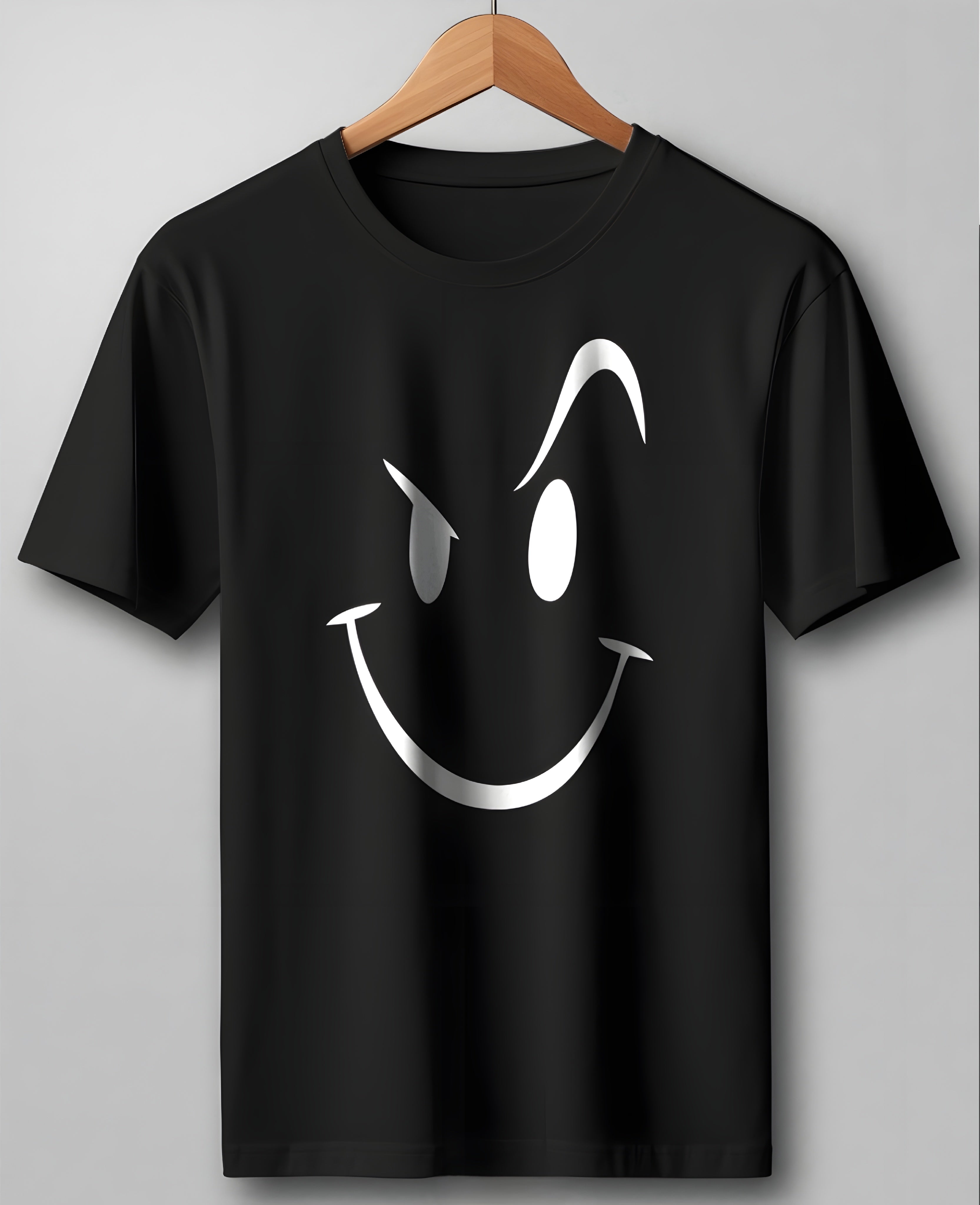 Cunning Smile Black Regular T Shirt