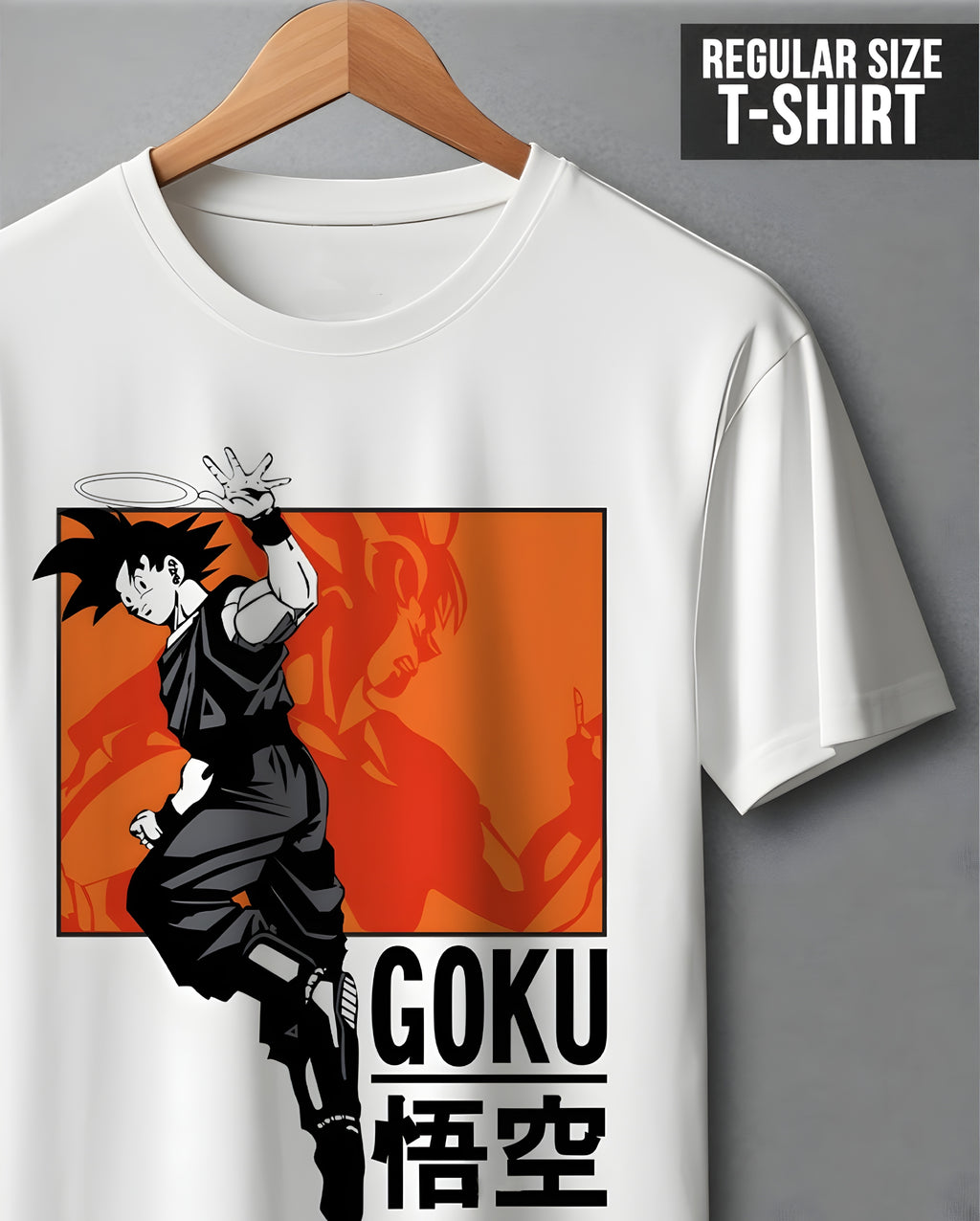 Goku Flying White Regular T Shirt