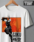 Goku Flying White Regular T Shirt