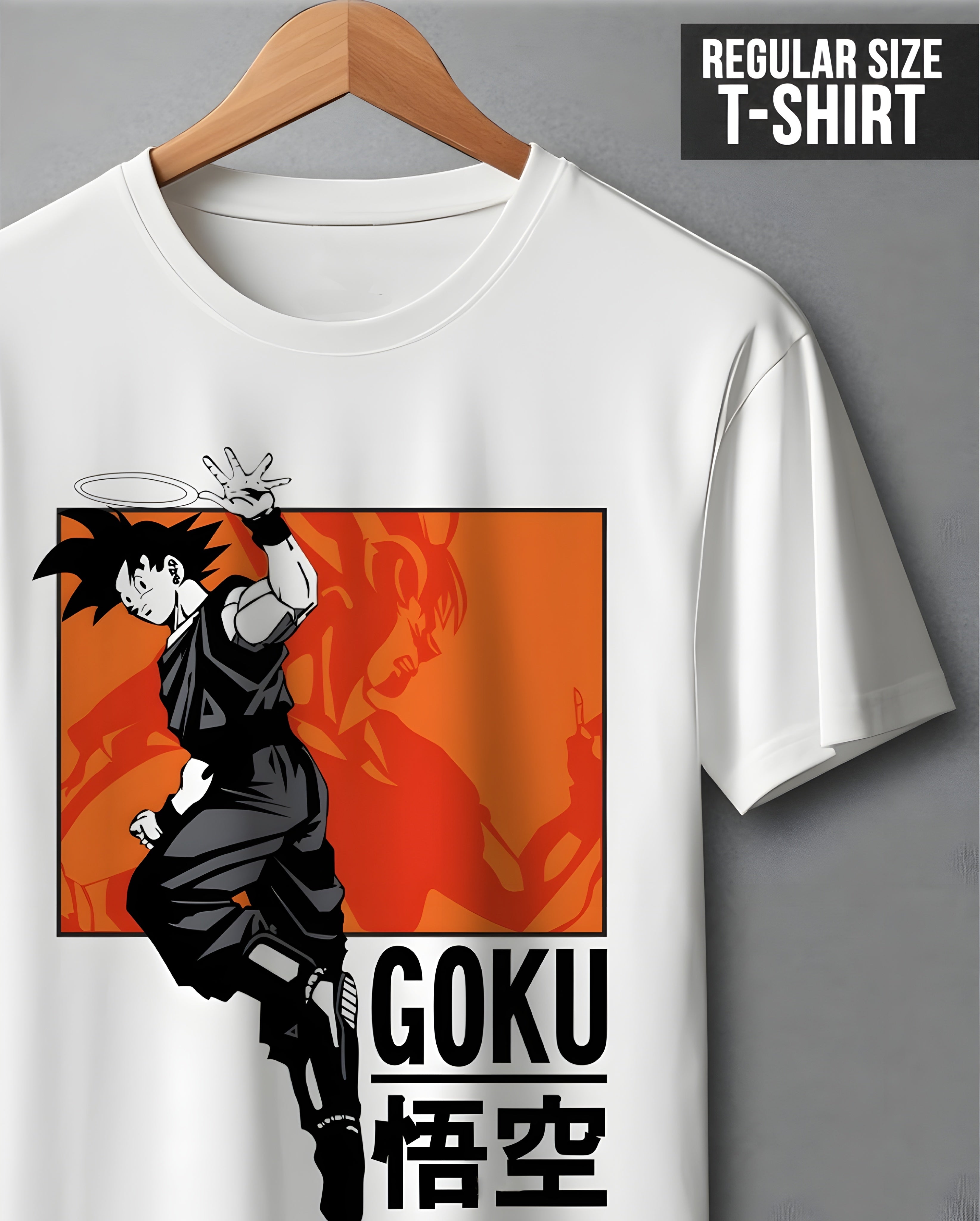 Goku Flying White Regular T Shirt