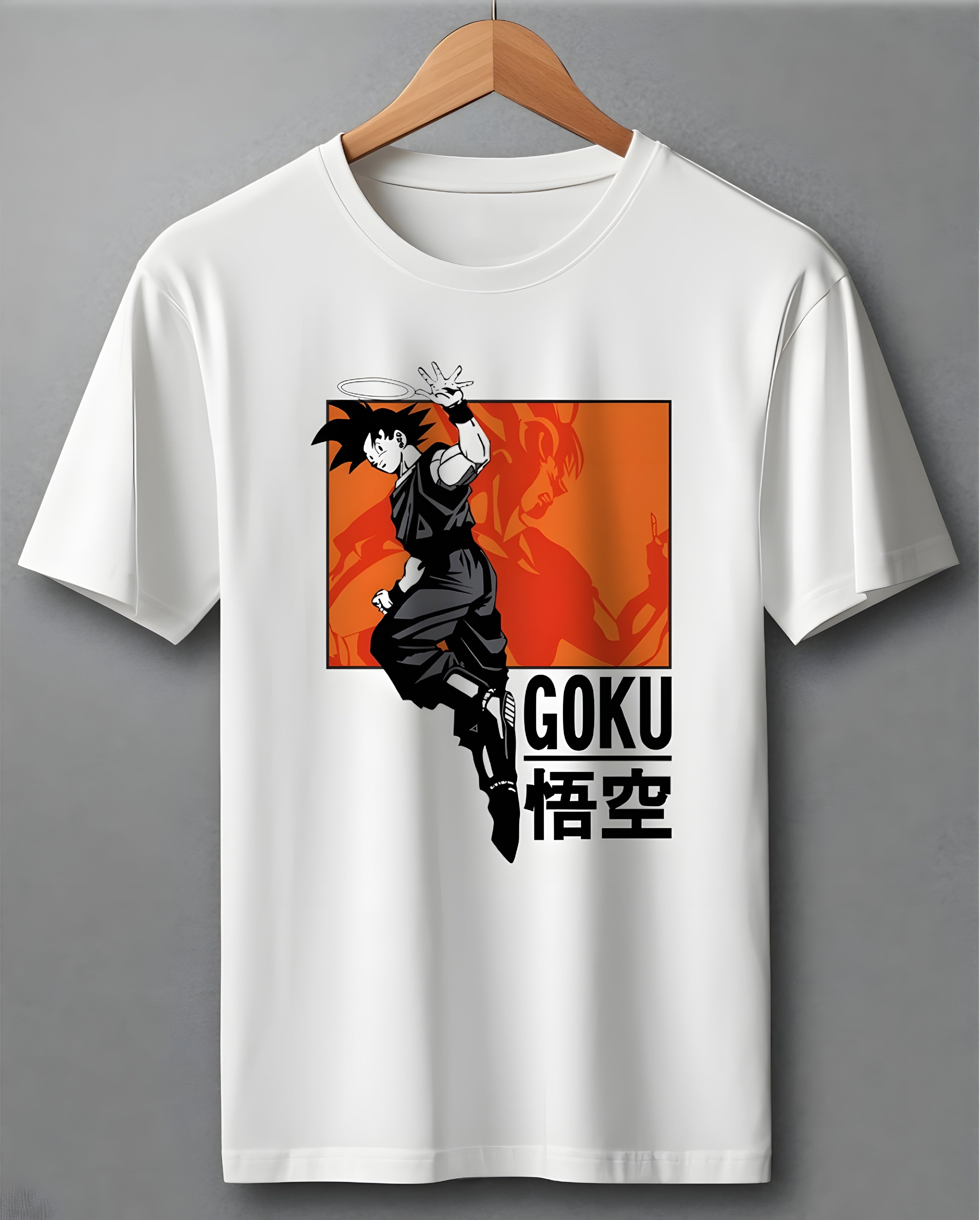 Goku Flying White Regular T Shirt