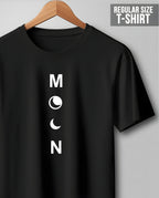 Moon Grid Black Regular T Shirt