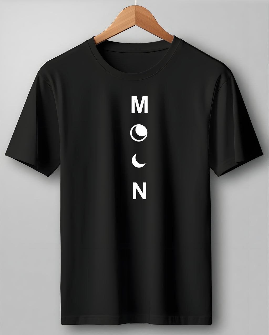 Moon Grid Black Regular T Shirt
