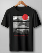 Mountains Alive Black Regular T Shirt